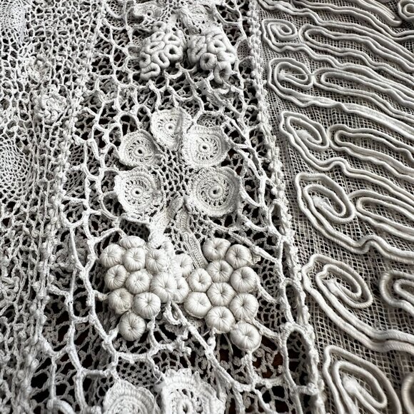 BoHo Style Hand Tatting&Lace Over Coat - Picture 9 of 14